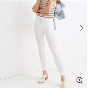 Madewell White Skinny Jeans